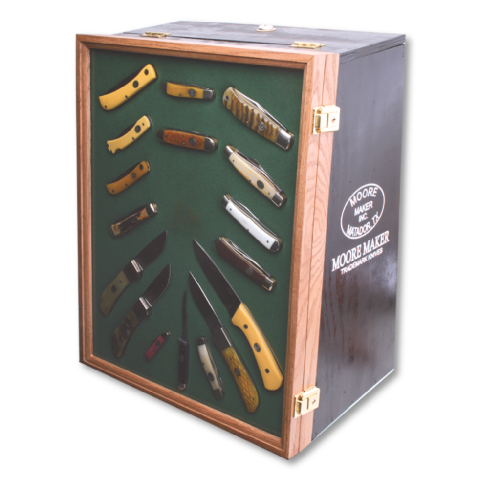OAK KNIFE DISPLAY CASE Moore Maker Wholesale